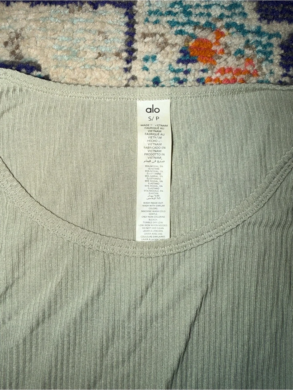 alo yoga ribbed long sleeve top